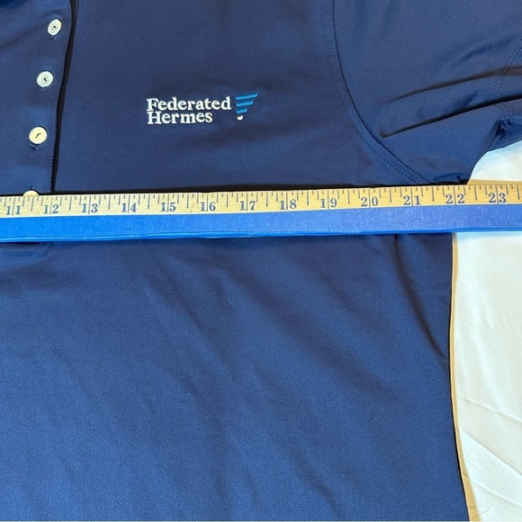 Peter Millar Perfect Fit Performance Polo Shirt Women's Navy Federated Hermes(b5 - Picture 8 of 9